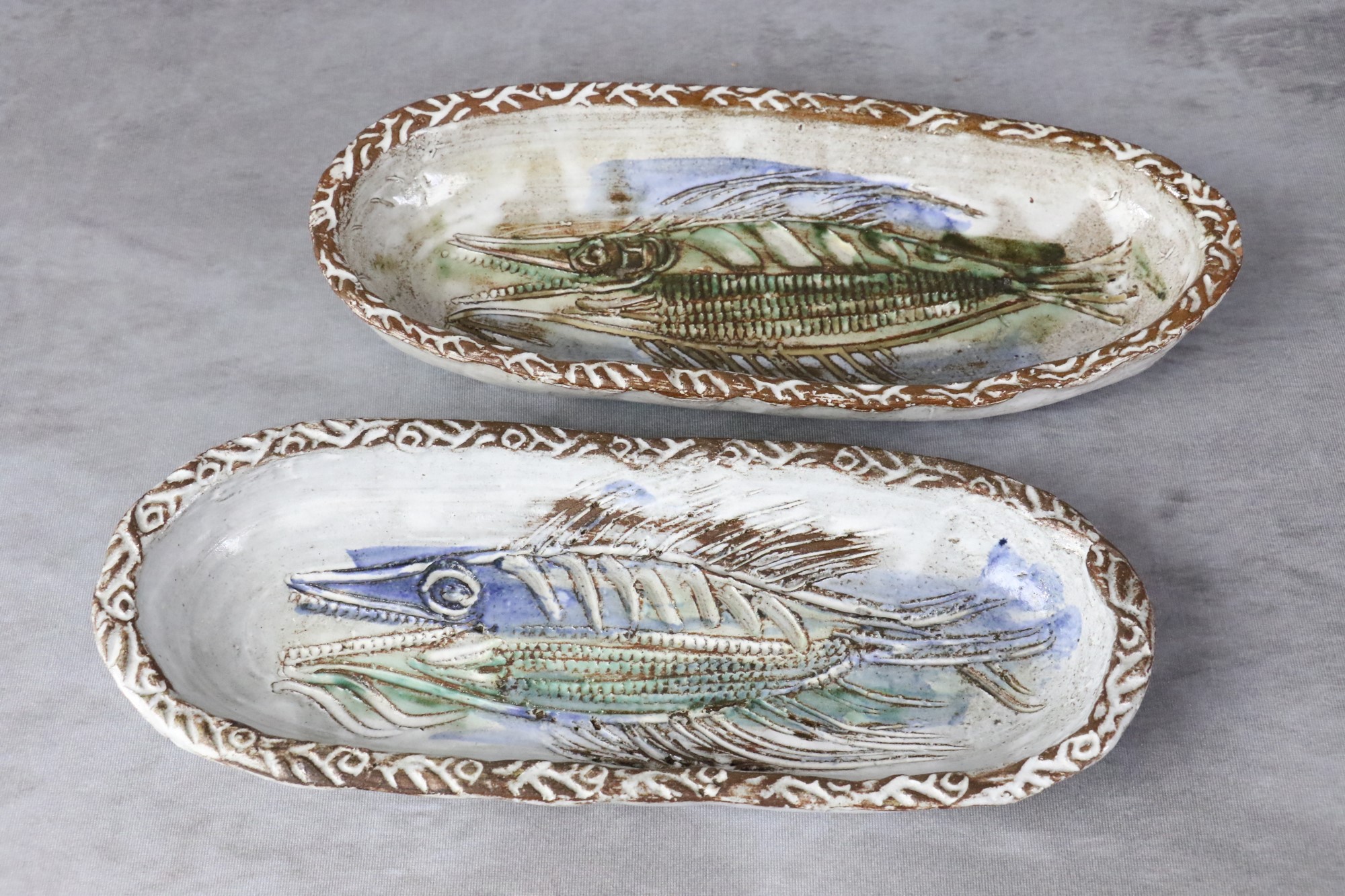 Albert Thiry - Raviers décorés de poissons