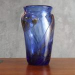 Vintage Cobalt Blue Blown Glass Vase – photo 1
