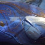 Vintage Cobalt Blue Blown Glass Vase – photo 2