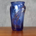 Vintage Cobalt Blue Blown Glass Vase – photo 6