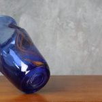 Vintage Cobalt Blue Blown Glass Vase – photo 7