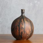 Vintage Sculptural Stoneware Bowl Vase – photo 1
