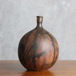 Vintage Sculptural Stoneware Bowl Vase – photo 2