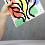 Vintage Postmodern Ceramic Flower Tile – photo 2