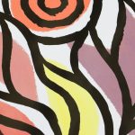 Vintage Postmodern Ceramic Flower Tile – photo 7