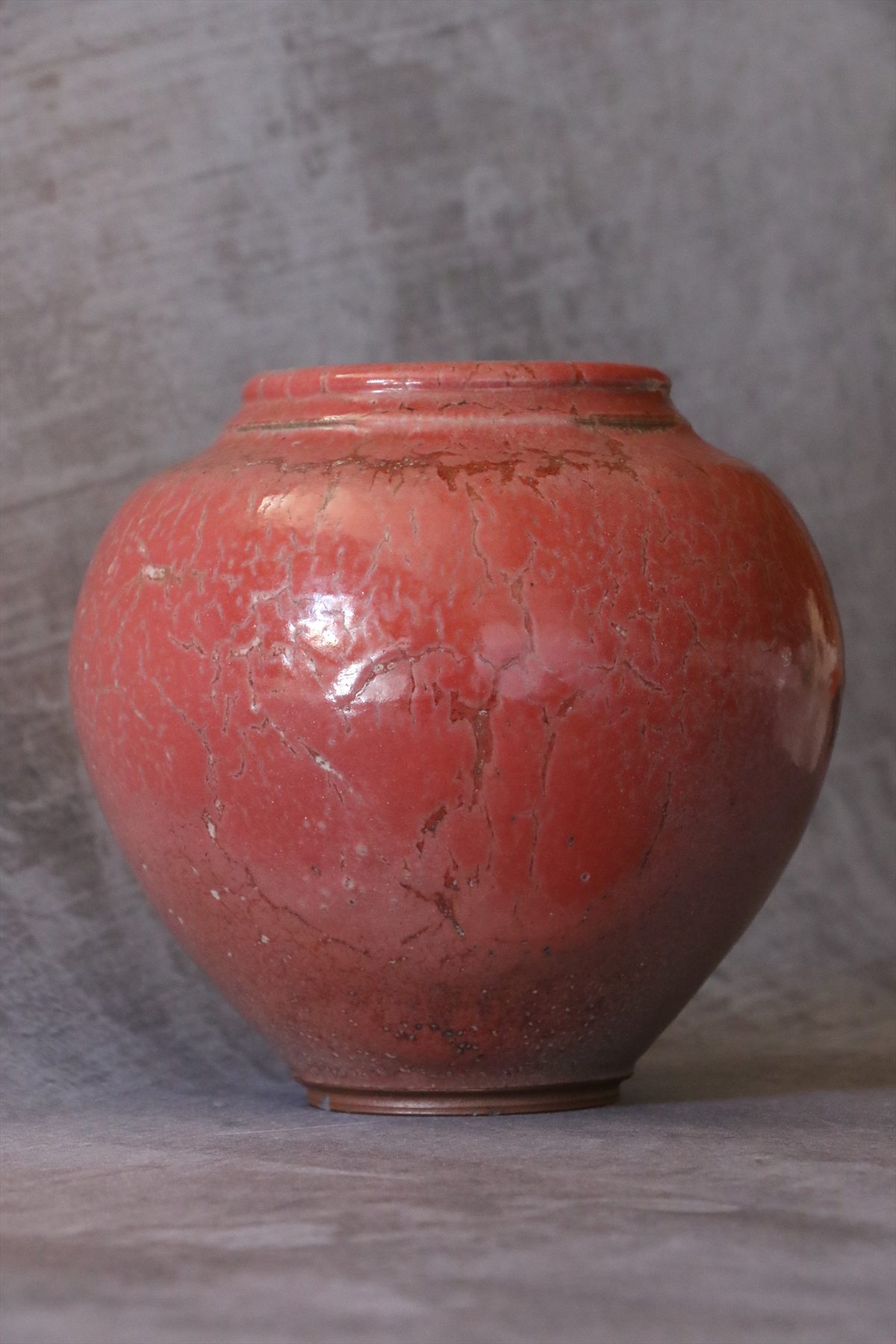Large Red Ceramic Vase