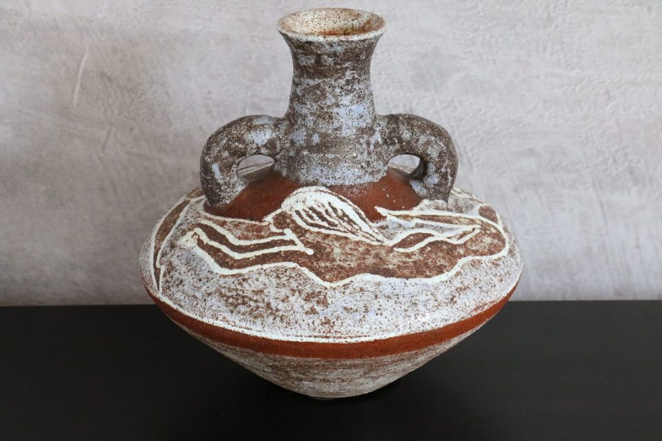 Mid-Century Modern Earthenware Vase — Accolay Pottery