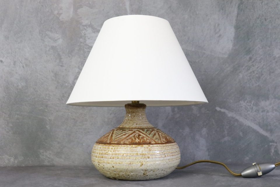 Mid-Century Modern Ceramic Table Lamp — Marcel Giraud