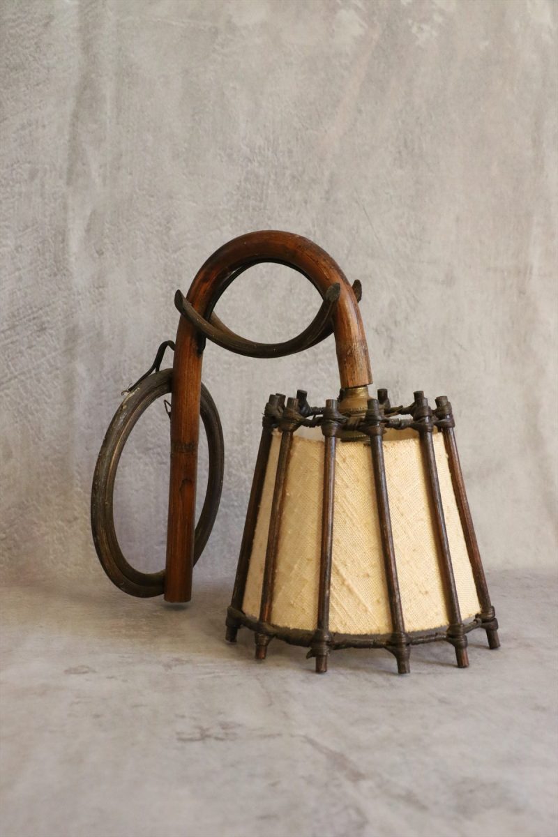 Mid-Century Modern Rattan Wall Lamp — Louis Sognot