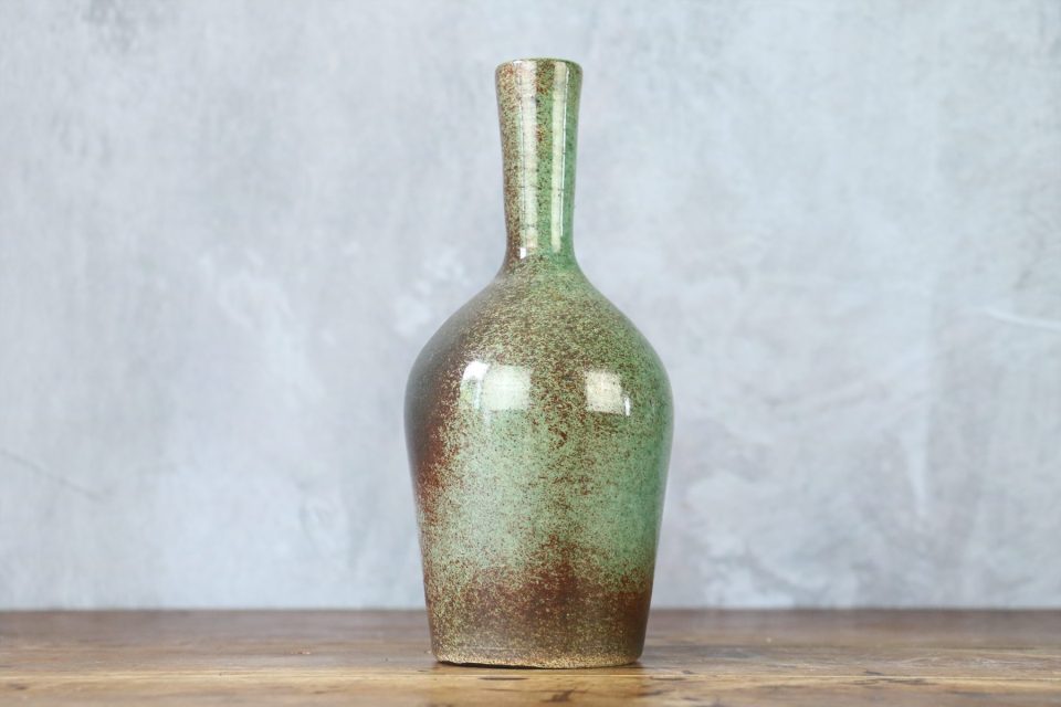 Mid-Century Modern Green Ceramic Vase — Robert Chiazzo