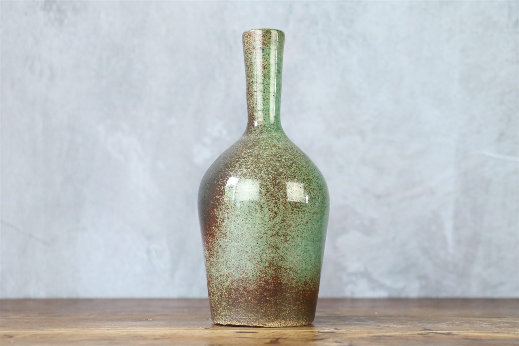 Mid-Century Modern Green Ceramic Vase