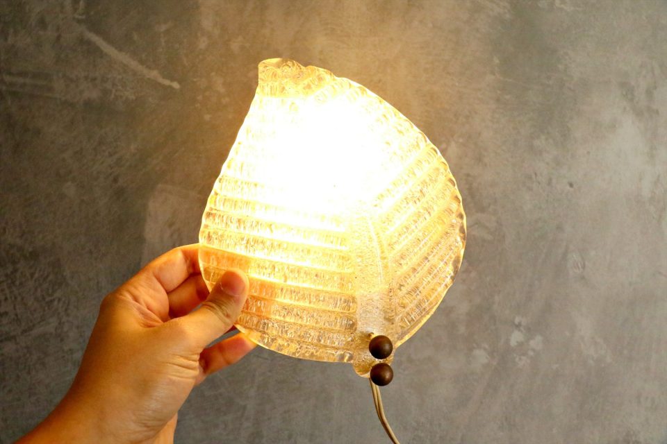 Vintage Murano Glass Leaf Wall Light — Barovier and Toso