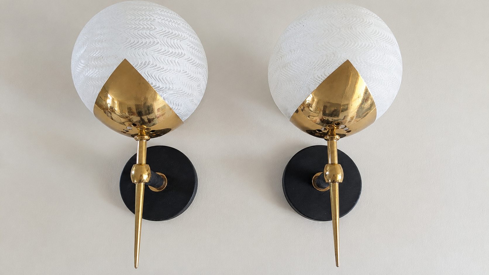 Pair of Mid-Century Modern Wall Lights