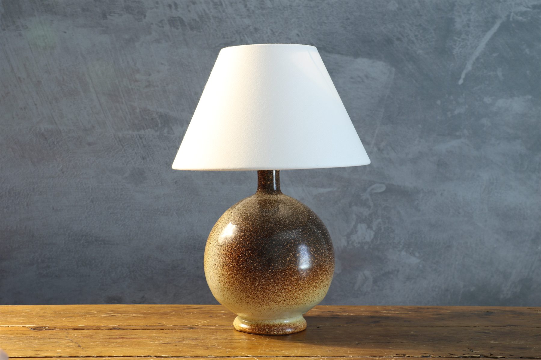 Speckled Ceramic Pedestal Table Lamp