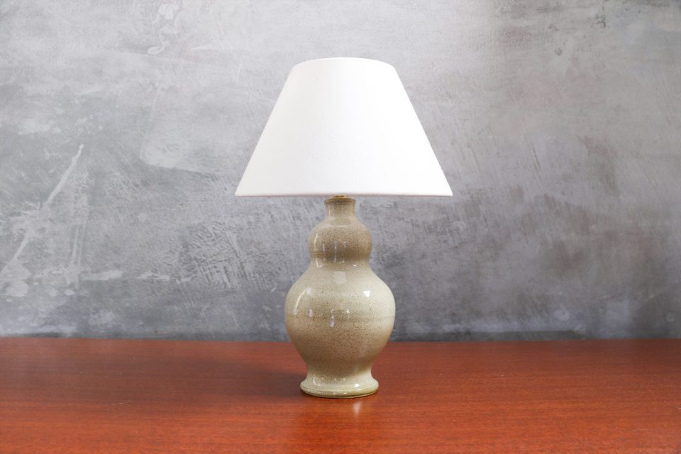 Speckled Stoneware Table Lamp — Jean Dubost