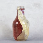 Oxblood and Cream Glazed Stoneware Bottle – photo 1