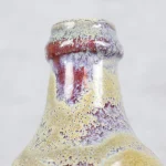 Oxblood and Cream Glazed Stoneware Bottle – photo 2