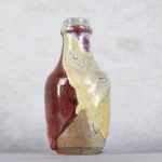 Oxblood and Cream Glazed Stoneware Bottle – photo 4