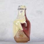 Oxblood and Cream Glazed Stoneware Bottle – photo 5