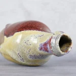 Oxblood and Cream Glazed Stoneware Bottle – photo 7