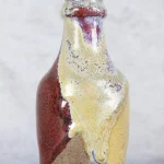Oxblood and Cream Glazed Stoneware Bottle – photo 8
