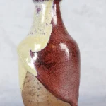 Oxblood and Cream Glazed Stoneware Bottle – photo 9
