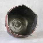 Oxblood Red and Black Stoneware Pot – photo 8