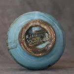 French Ceramic Blue and Black Glazed Vase – photo 4