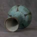 French Ceramic Blue and Black Glazed Vase – photo 7