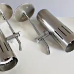 Pair of Vintage Brushed Aluminum Wall Lamps – photo 10