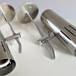 Pair of Vintage Brushed Aluminum Wall Lamps – photo 12