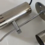 Pair of Vintage Brushed Aluminum Wall Lamps – photo 4