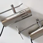 Pair of Vintage Brushed Aluminum Wall Lamps – photo 9