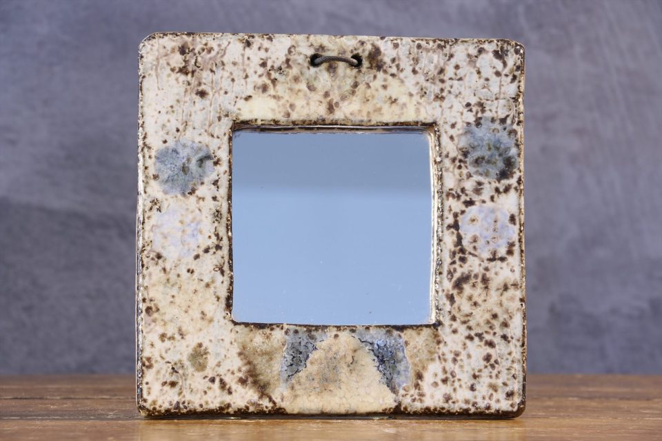 Mid-Century Modern Ceramic Mirror — Albert Thiry