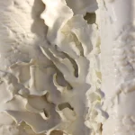 Hand Built White Porcelain Vase with Lace Imprints – photo 5