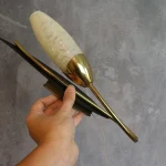 Pair of Vintage Metal and Brass Wall Lights – photo 5