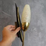Pair of Vintage Metal and Brass Wall Lights – photo 6