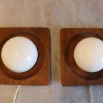 Pair of Wooden Wall Sconces – photo 1