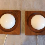 Pair of Wooden Wall Sconces – photo 3