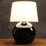 Black Glass and Brass Table Lamp – photo 1