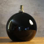 Black Glass and Brass Table Lamp – photo 6