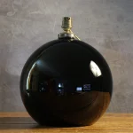 Black Glass and Brass Table Lamp – photo 8