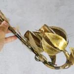 Mid-Century Brass Foliage Wall Light – photo 11