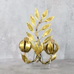 Mid-Century Brass Foliage Wall Light – photo 7