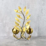 Mid-Century Brass Foliage Wall Light – photo 8