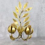 Mid-Century Brass Foliage Wall Light – photo 9