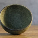 Moss Green Lava Glazed Footed Ceramic Bowl – photo 11