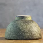 Moss Green Lava Glazed Footed Ceramic Bowl – photo 6