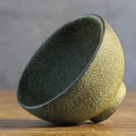Moss Green Lava Glazed Footed Ceramic Bowl – photo 9