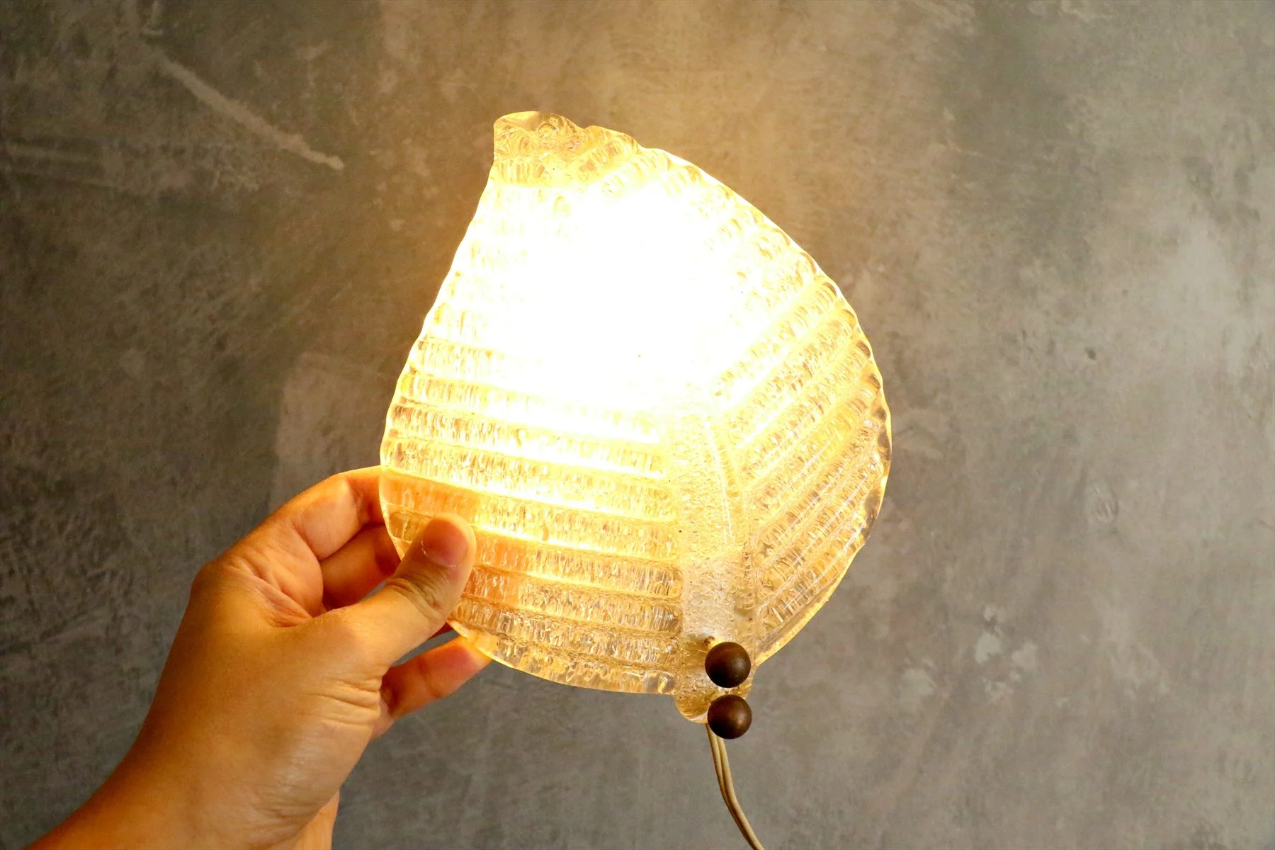 Vintage Murano Glass Leaf Wall Light